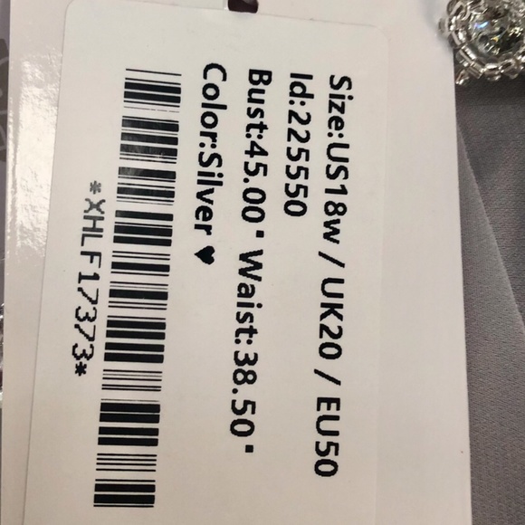 Gray Size 18 A-Line Gown - Picture 2 of 5